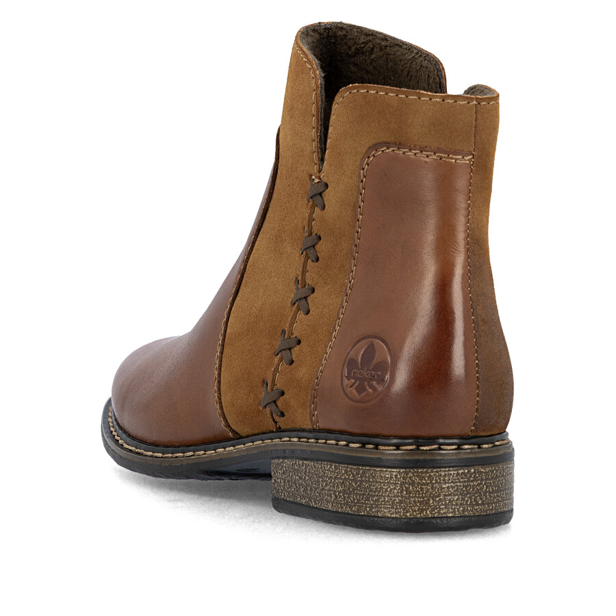 stivali marroni con cerniera per donna rieker z4951-24