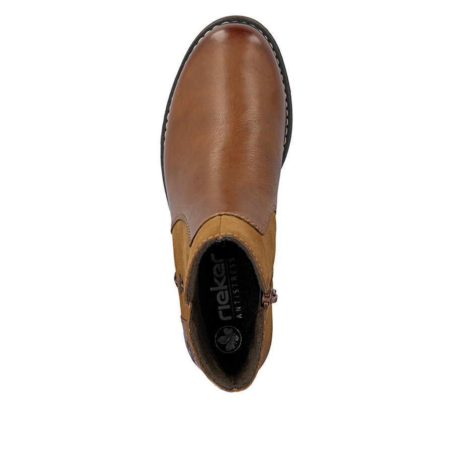 stivali marroni con cerniera per donna rieker z4951-24