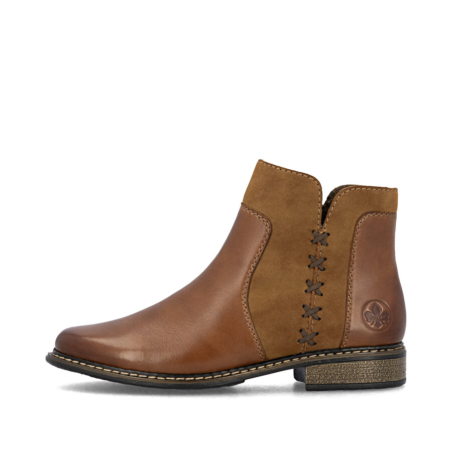 stivali marroni con cerniera per donna rieker z4951-24