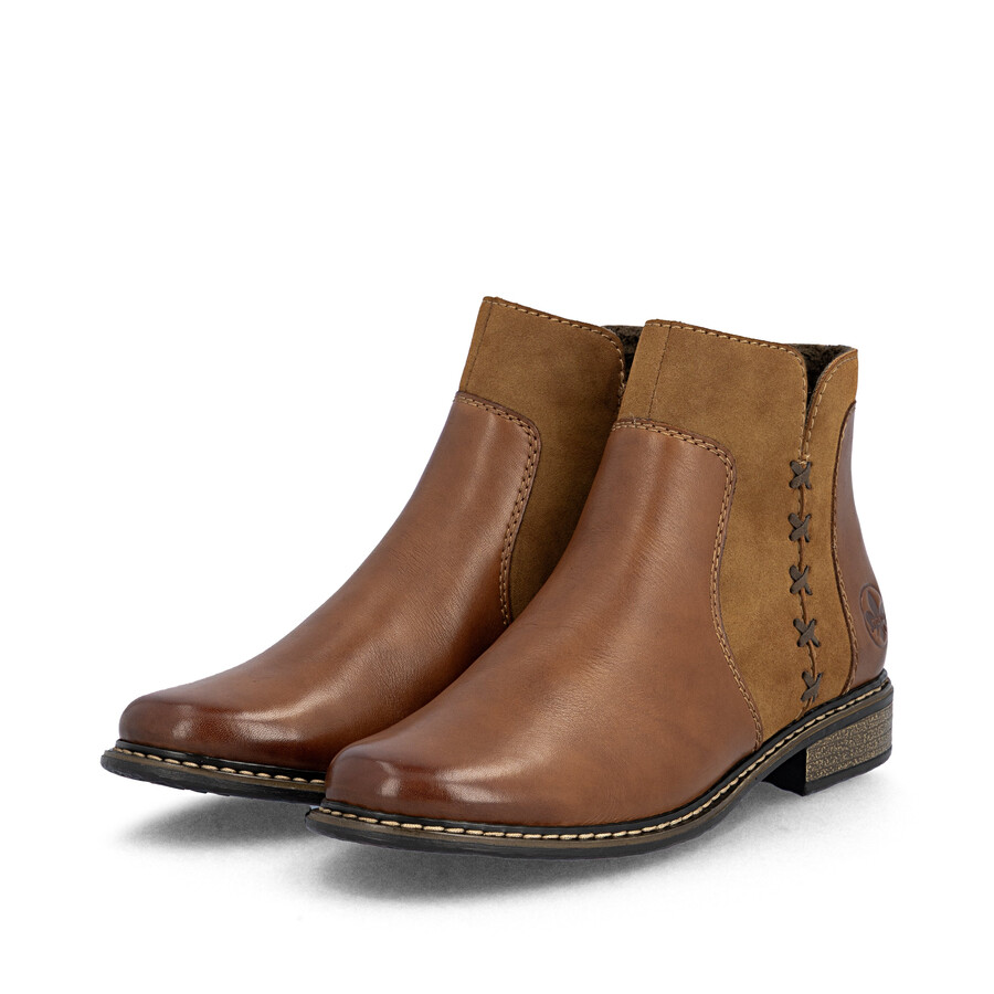 stivali marroni con cerniera per donna rieker z4951-24