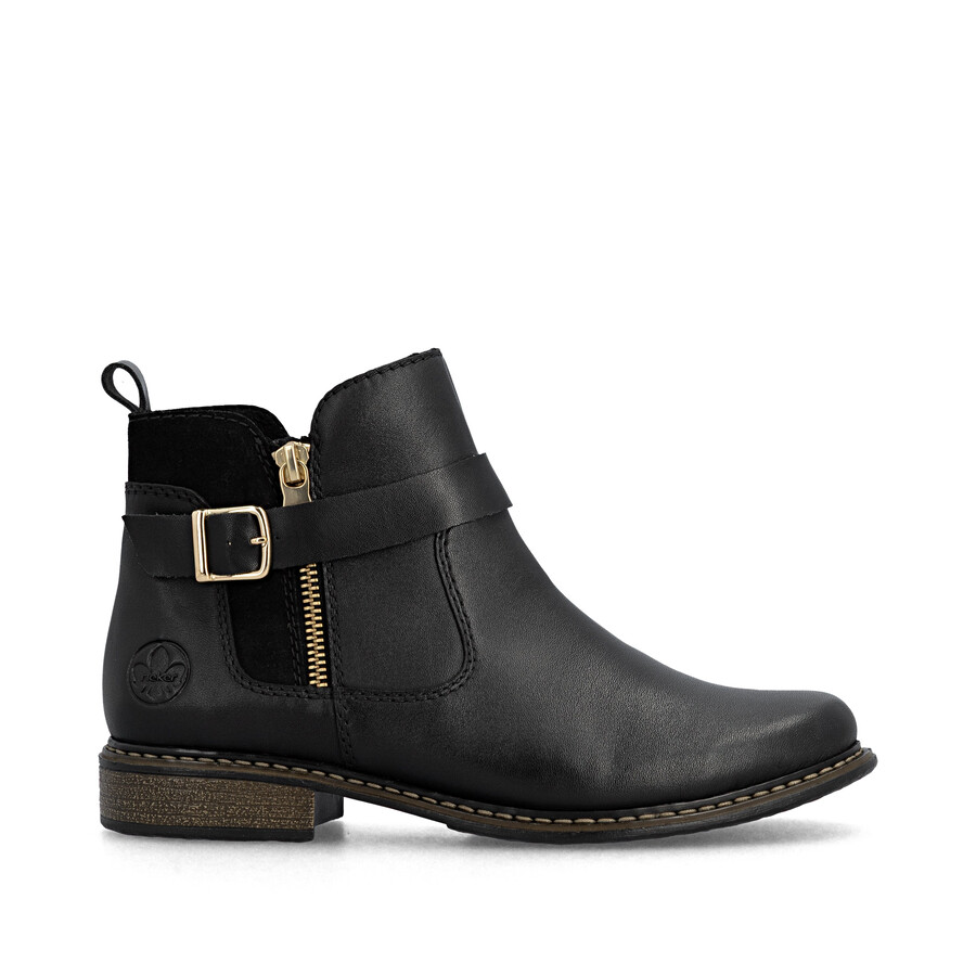 stivali neri con cerniera per donna rieker z4959-00