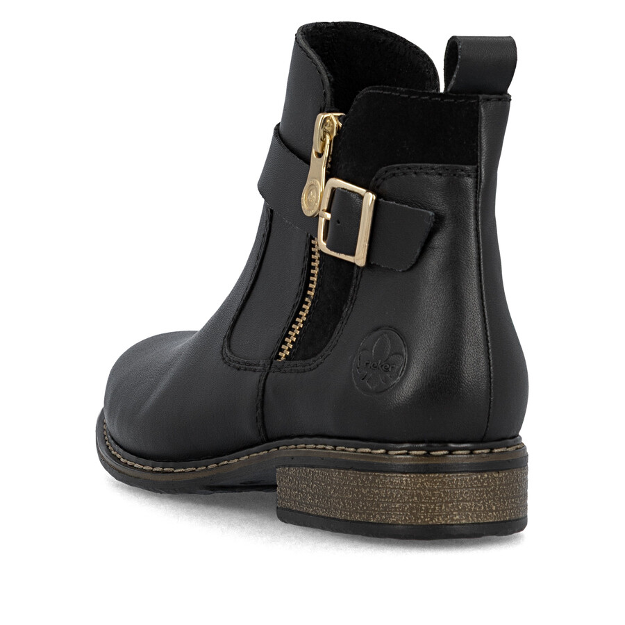 stivali neri con cerniera per donna rieker z4959-00