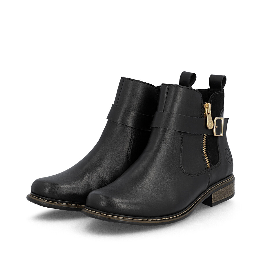 stivali neri con cerniera per donna rieker z4959-00