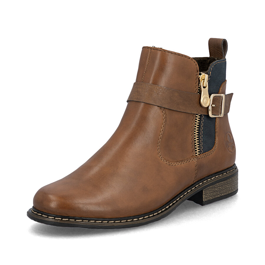 stivali marroni con cerniera per donna rieker z4959-22