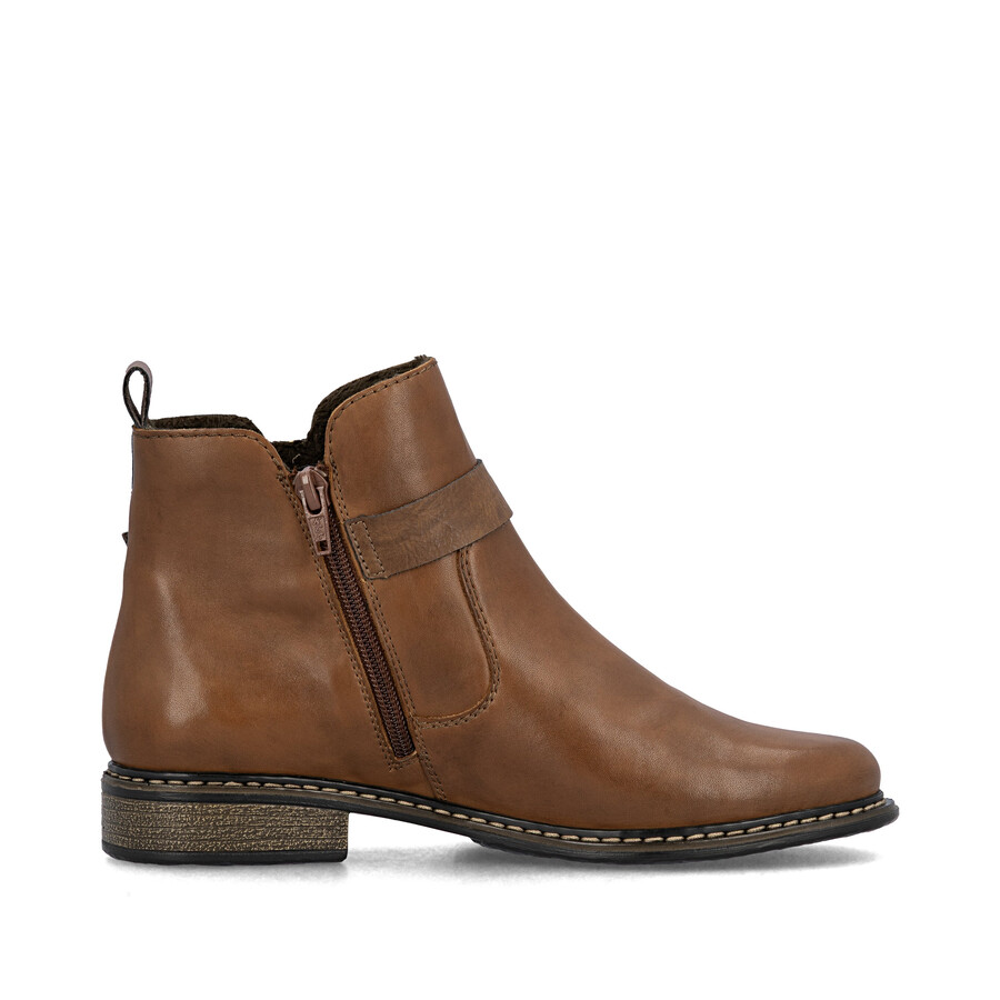 stivali marroni con cerniera per donna rieker z4959-22