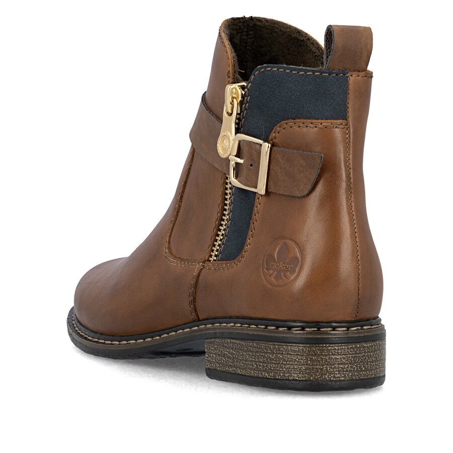stivali marroni con cerniera per donna rieker z4959-22