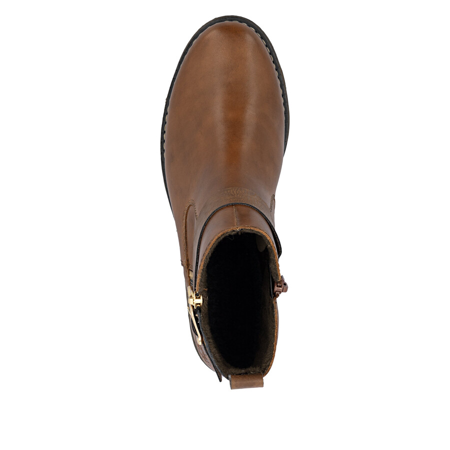 stivali marroni con cerniera per donna rieker z4959-22