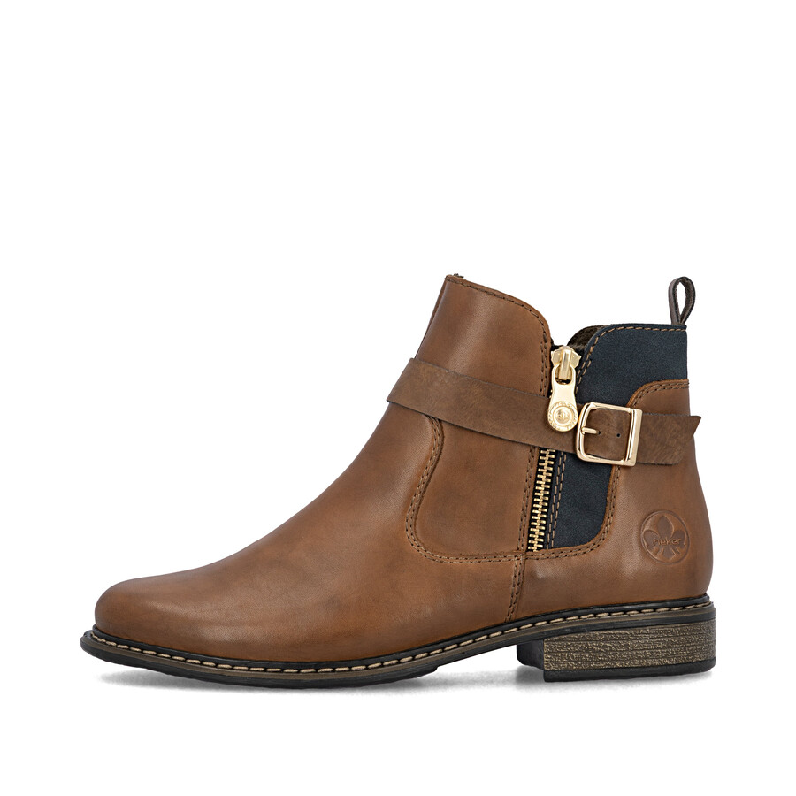 stivali marroni con cerniera per donna rieker z4959-22