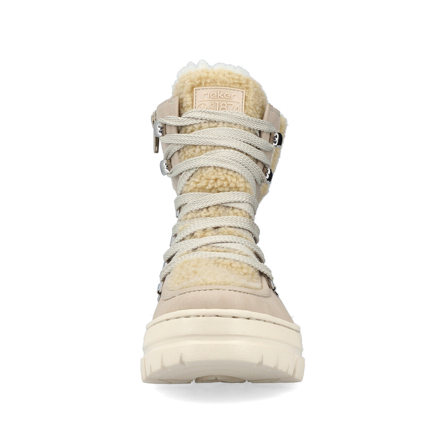 stivali beige con cerniera per donna rieker z7430-62