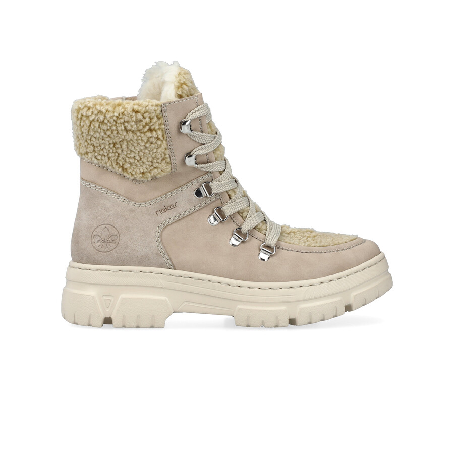 stivali beige con cerniera per donna rieker z7430-62
