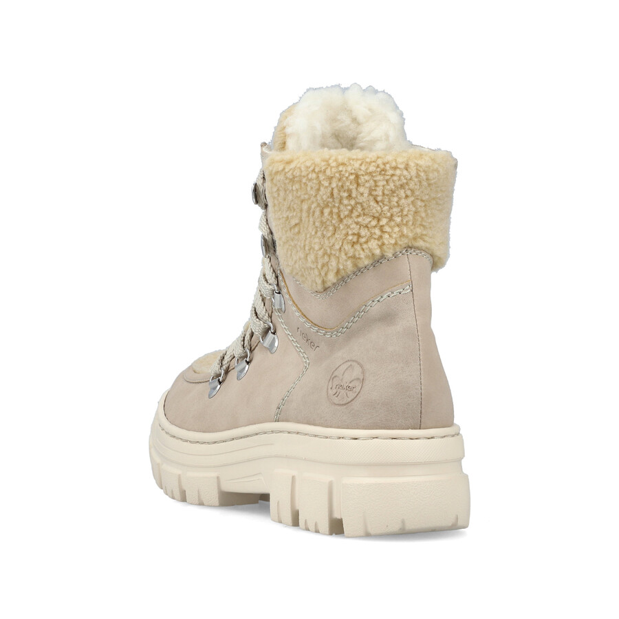 stivali beige con cerniera per donna rieker z7430-62