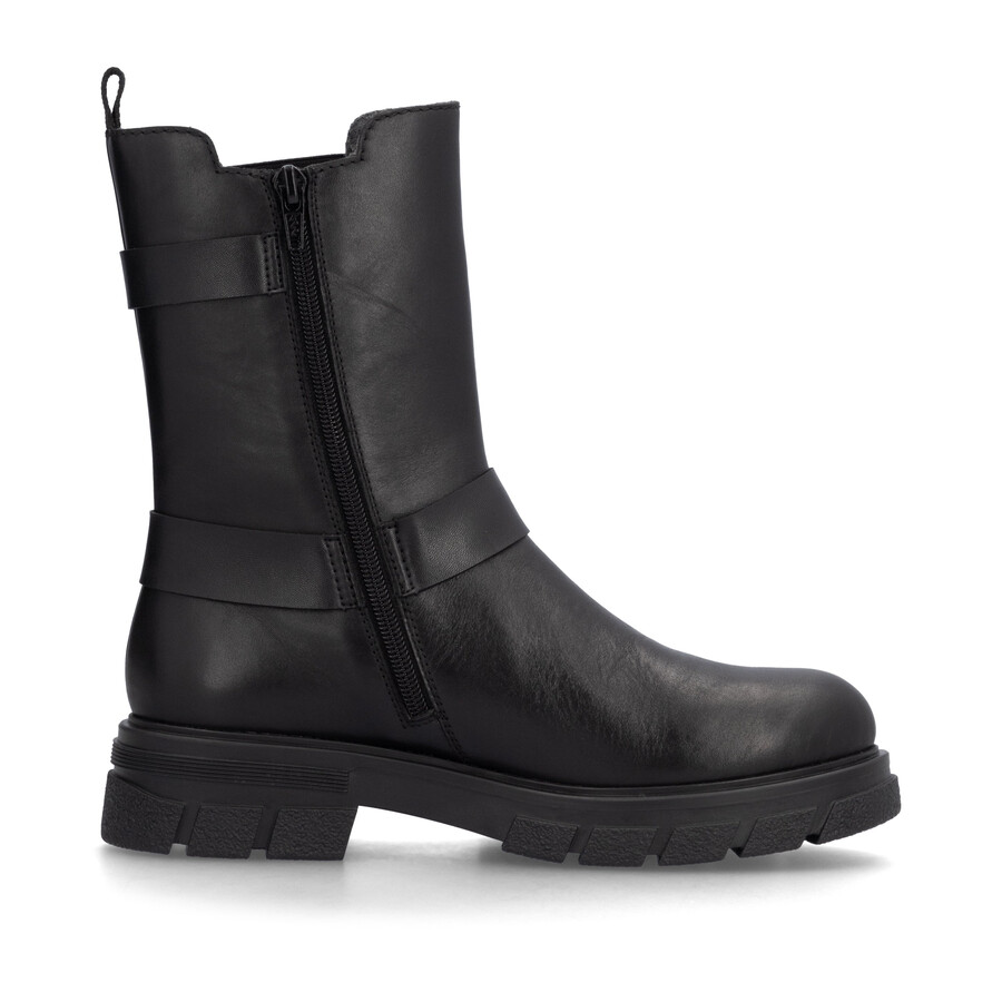 stivali neri con cerniera per donna rieker z9177-00