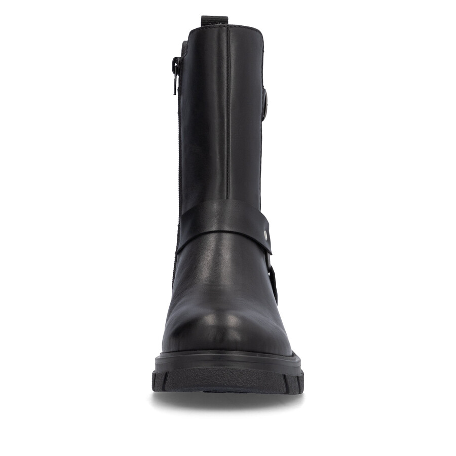 stivali neri con cerniera per donna rieker z9177-00