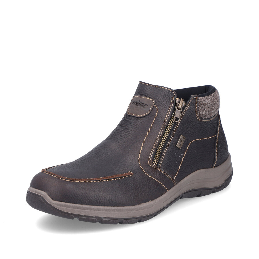 stivali marroni con cerniera per uomo rieker 03660-25