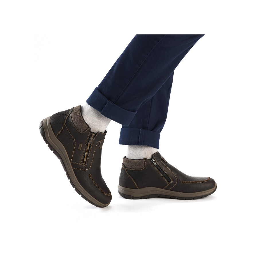 stivali marroni con cerniera per uomo rieker 03660-25