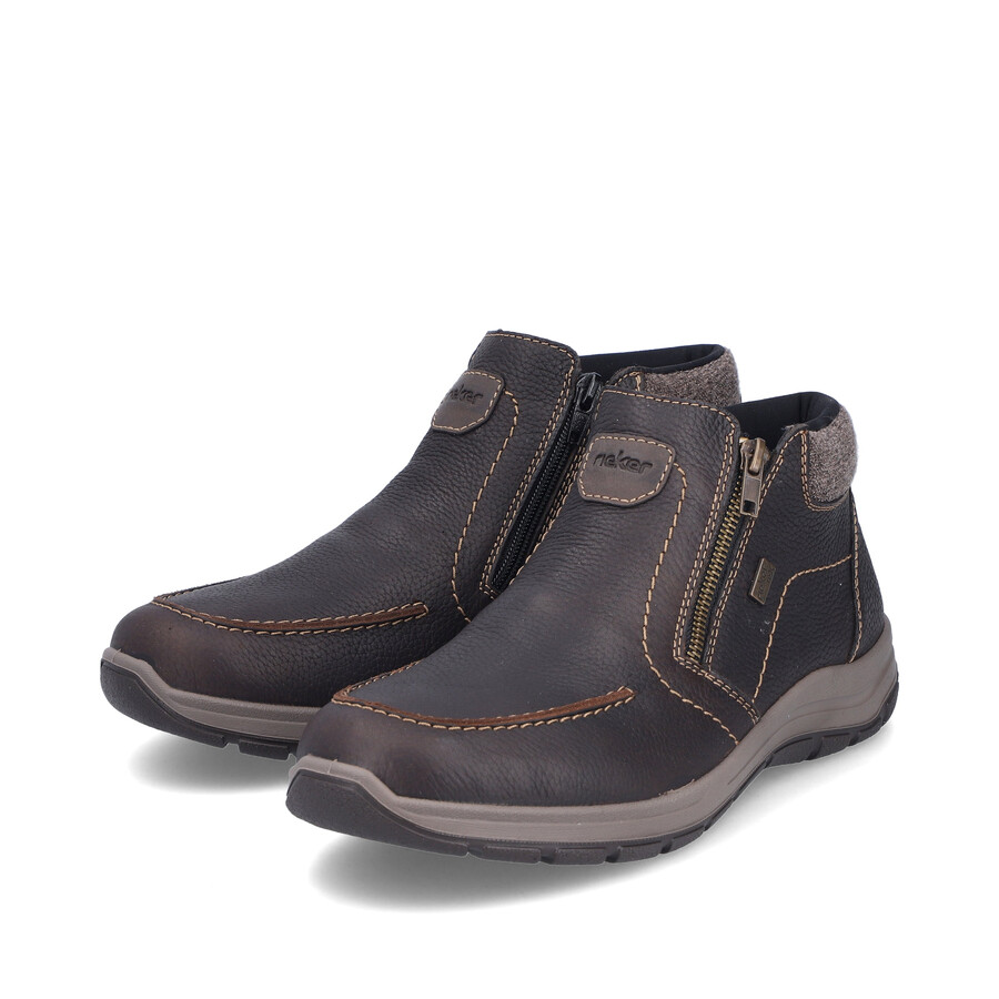 stivali marroni con cerniera per uomo rieker 03660-25