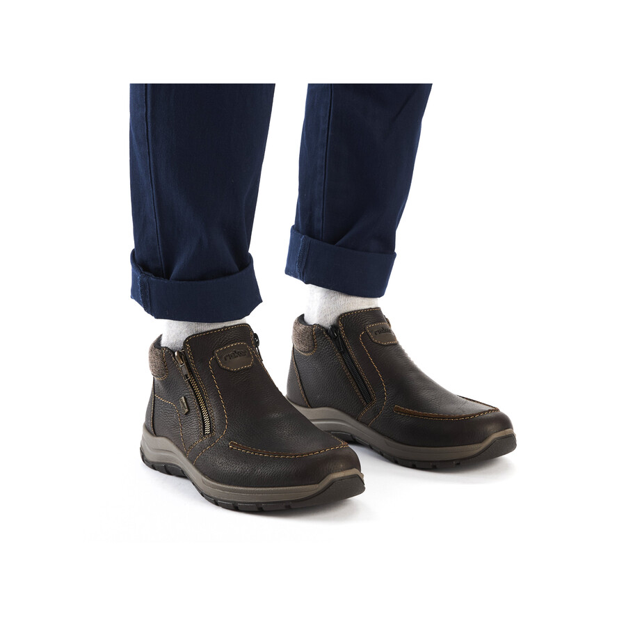 stivali marroni con cerniera per uomo rieker 03660-25