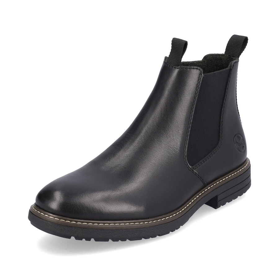 stivali neri con cerniera per uomo rieker 33180-00