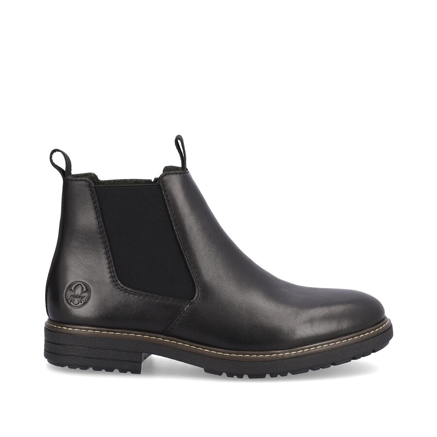 stivali neri con cerniera per uomo rieker 33180-00