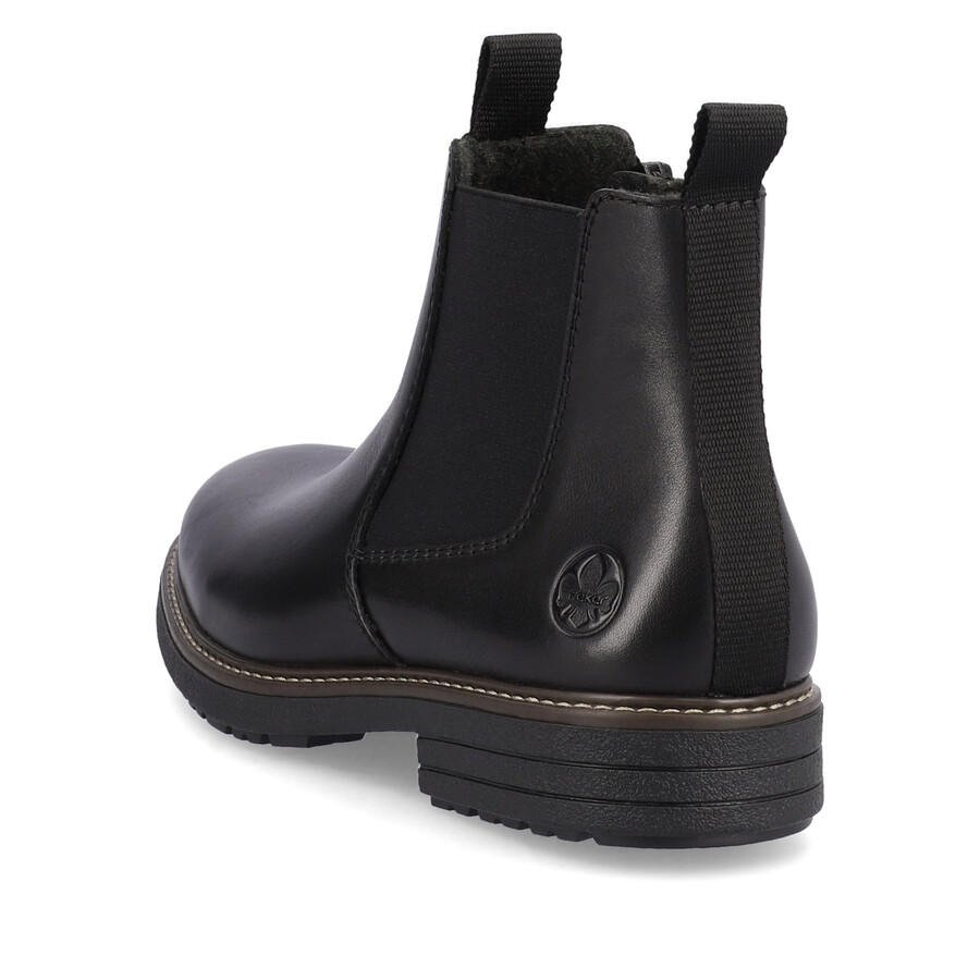 stivali neri con cerniera per uomo rieker 33180-00