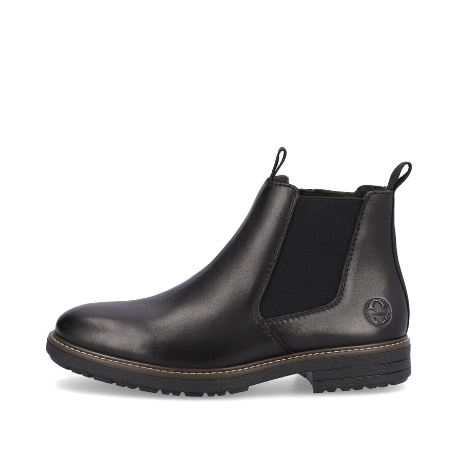 stivali neri con cerniera per uomo rieker 33180-00