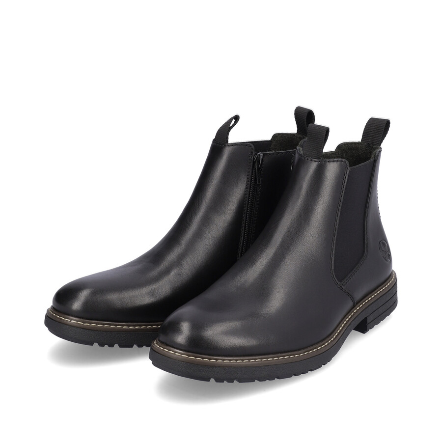 stivali neri con cerniera per uomo rieker 33180-00