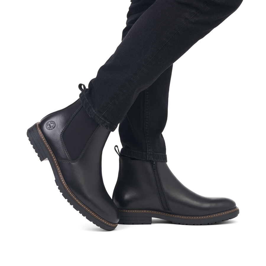 stivali neri con cerniera per uomo rieker 33180-00