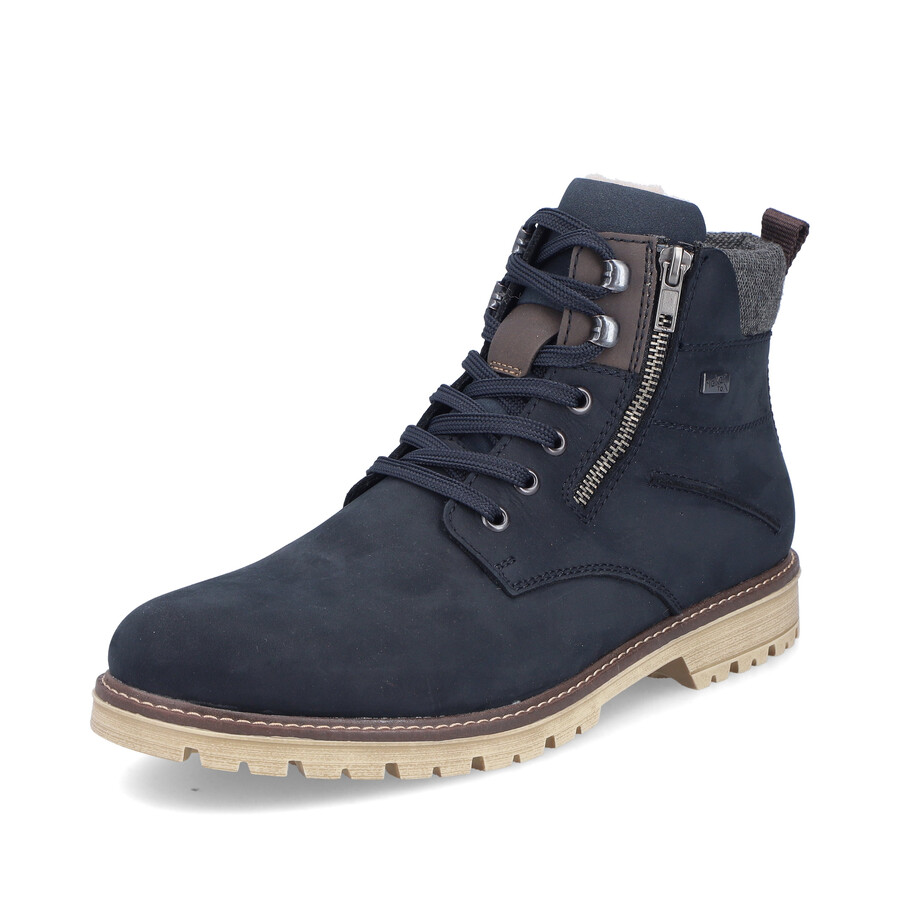 stivali con cerniera blu da uomo rieker f3610-14