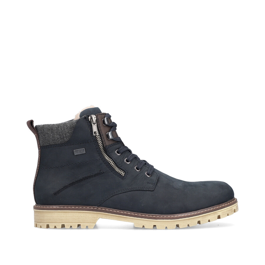 stivali con cerniera blu da uomo rieker f3610-14