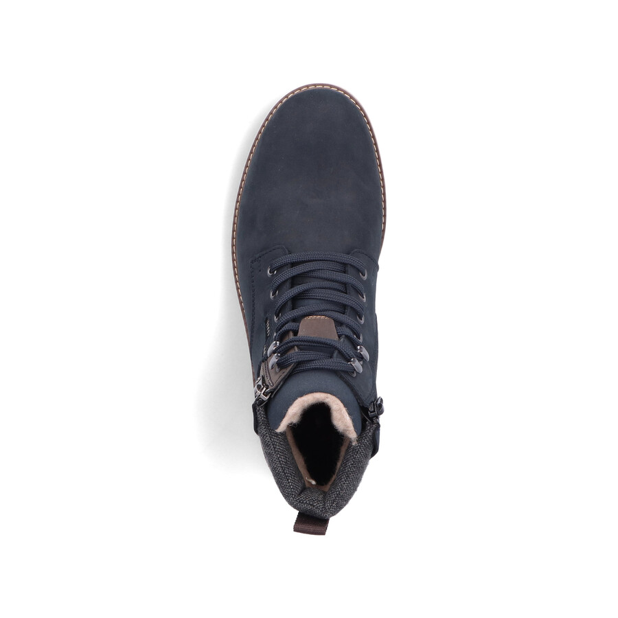 stivali con cerniera blu da uomo rieker f3610-14