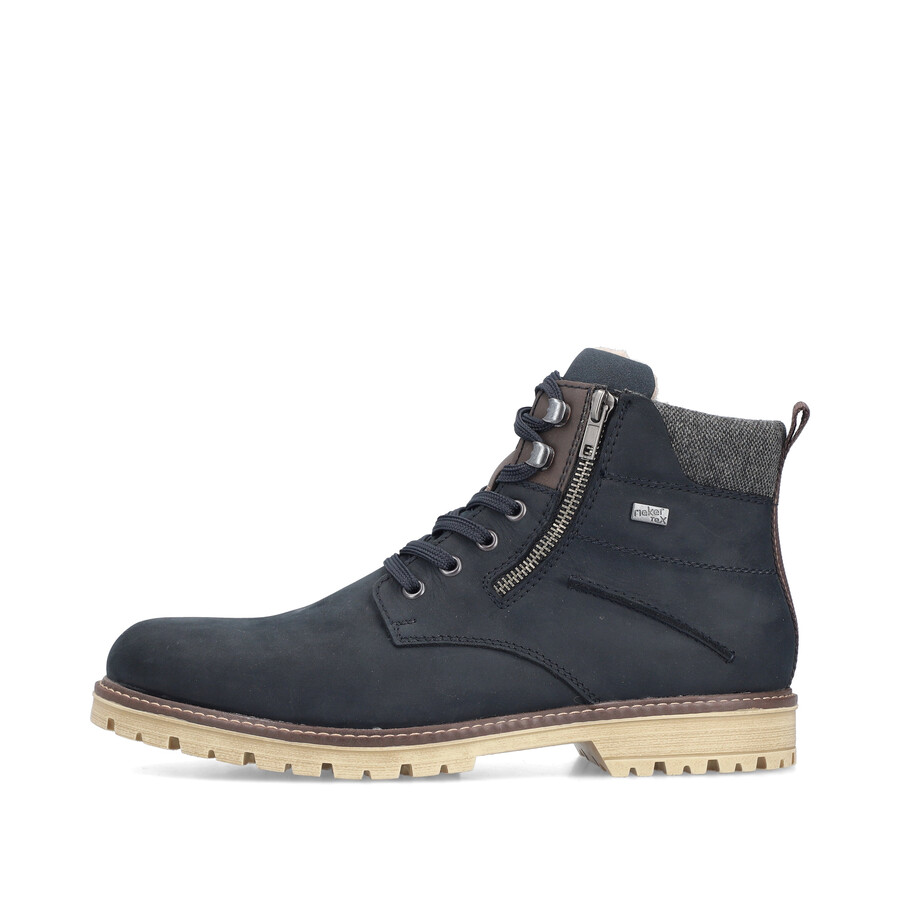 stivali con cerniera blu da uomo rieker f3610-14