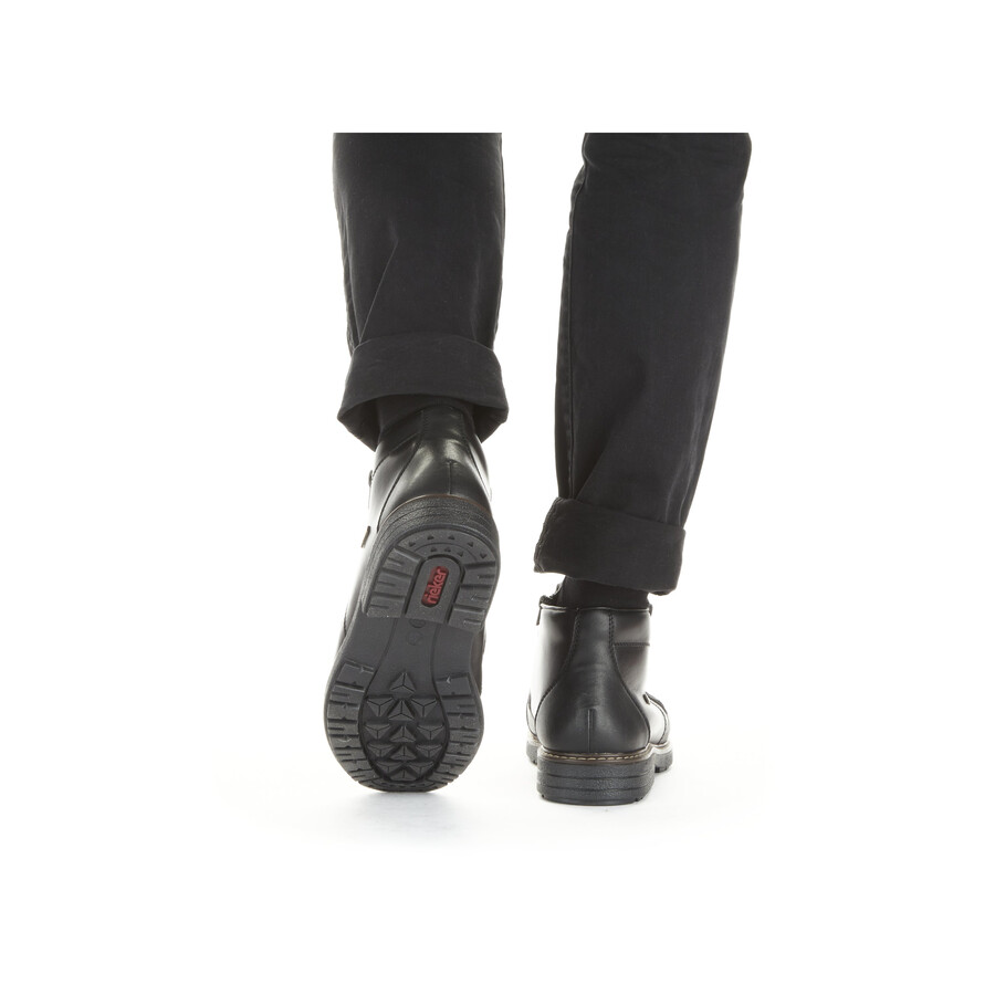 stivali neri con cerniera per uomo rieker 33160-00