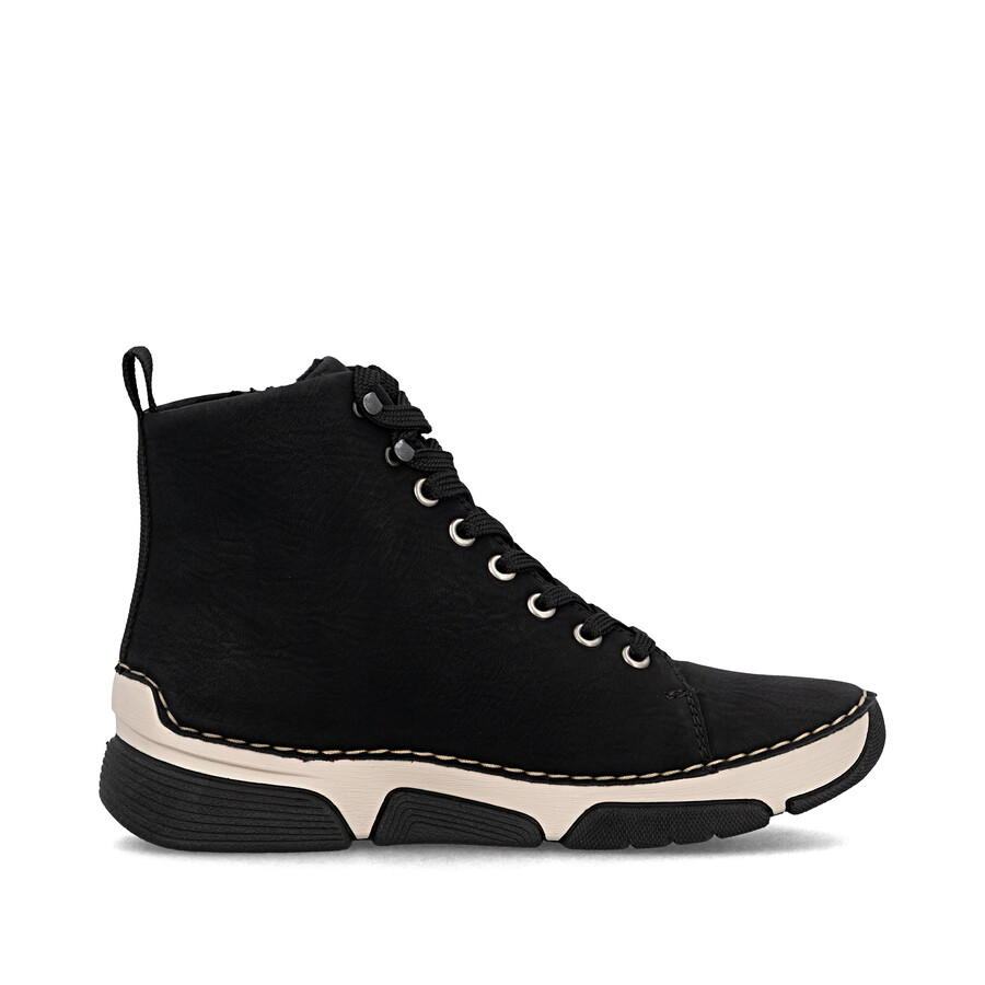 stivali neri con cerniera per donna rieker 45920-01