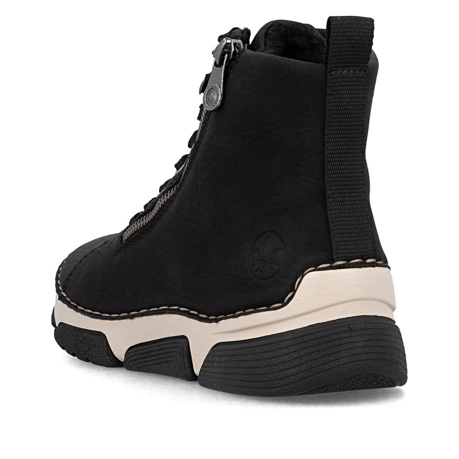 stivali neri con cerniera per donna rieker 45920-01