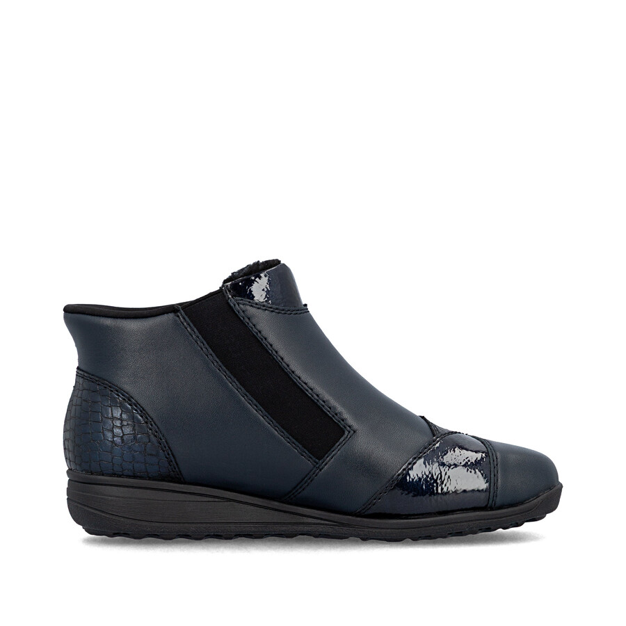 stivali con cerniera blu da donna rieker 47254-14
