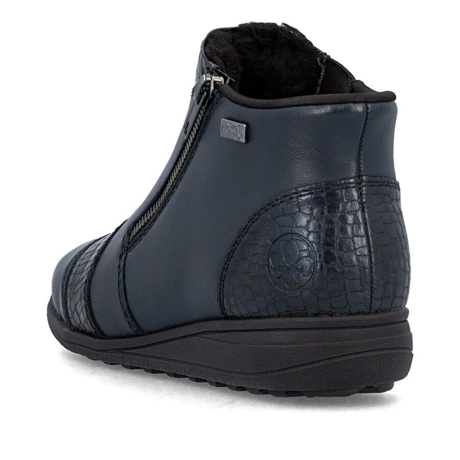 stivali con cerniera blu da donna rieker 47254-14
