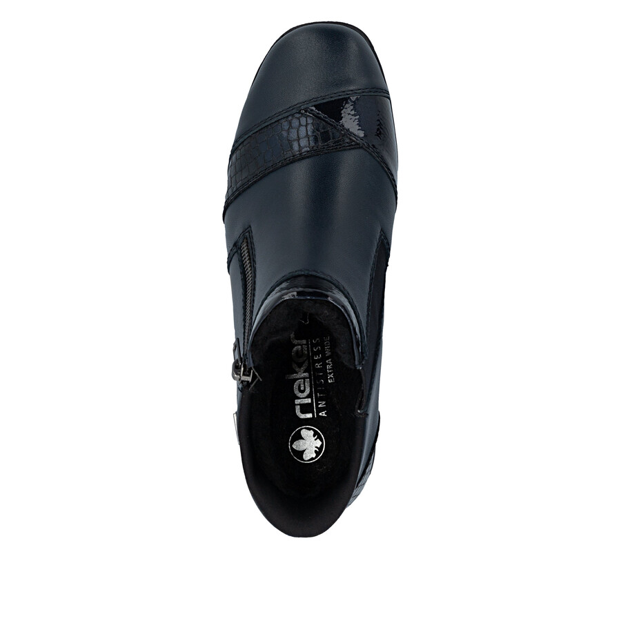 stivali con cerniera blu da donna rieker 47254-14