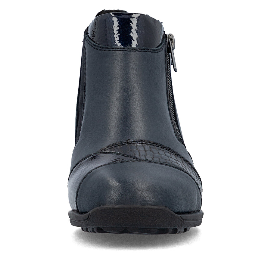 stivali con cerniera blu da donna rieker 47254-14