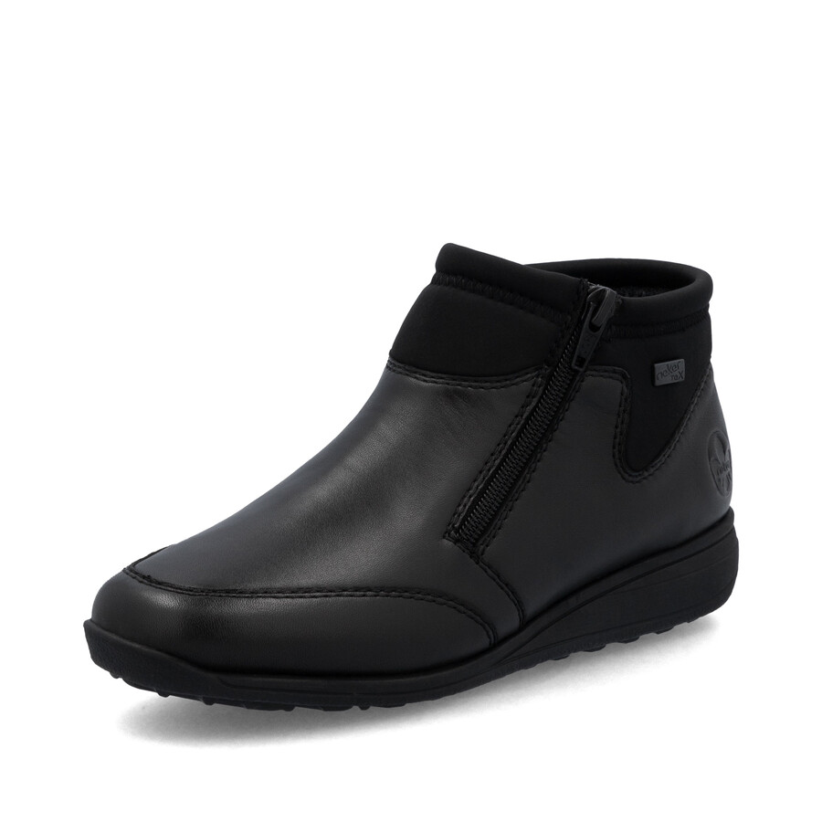 stivali neri con cerniera per donna rieker 47270-00