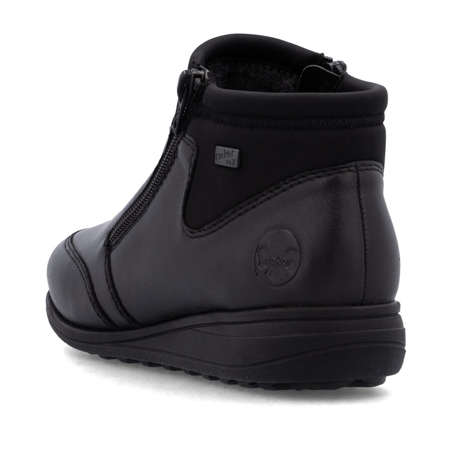 stivali neri con cerniera per donna rieker 47270-00