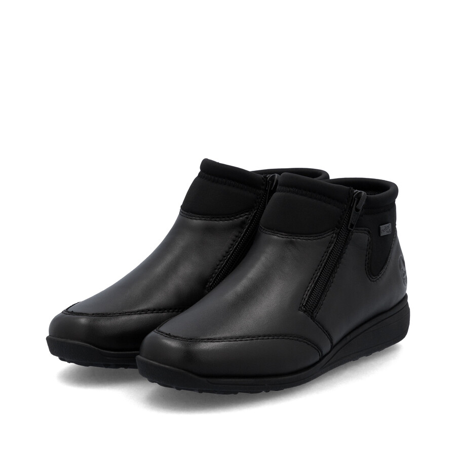 stivali neri con cerniera per donna rieker 47270-00