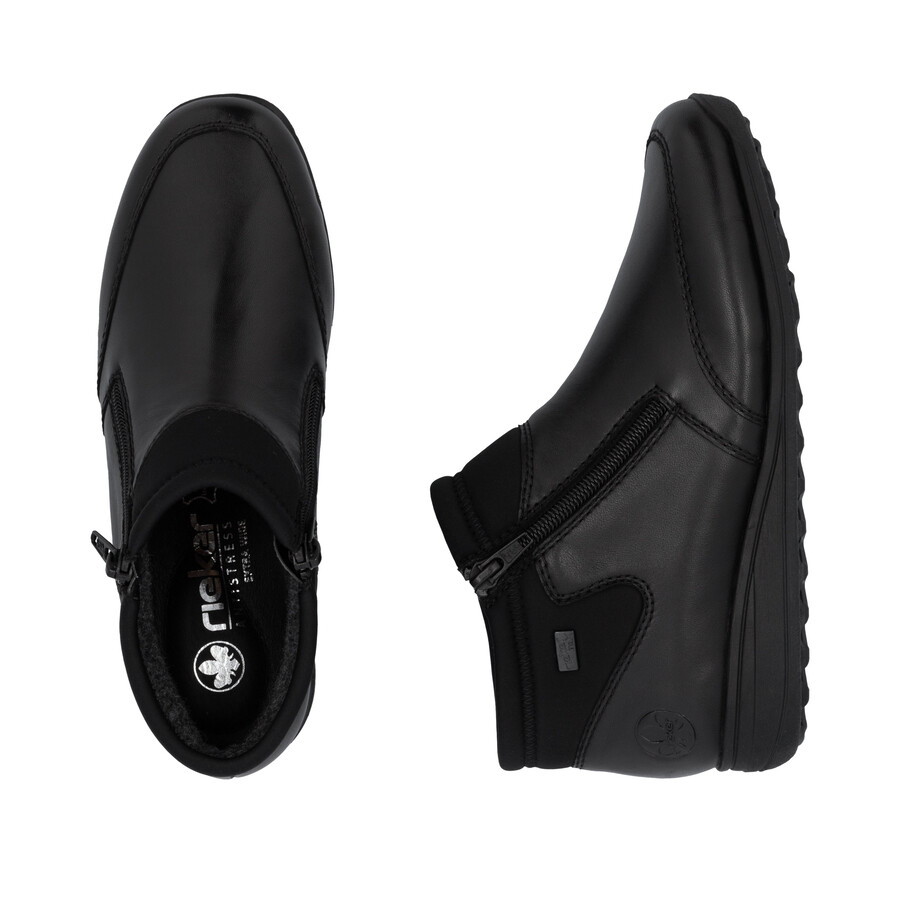 stivali neri con cerniera per donna rieker 47270-00