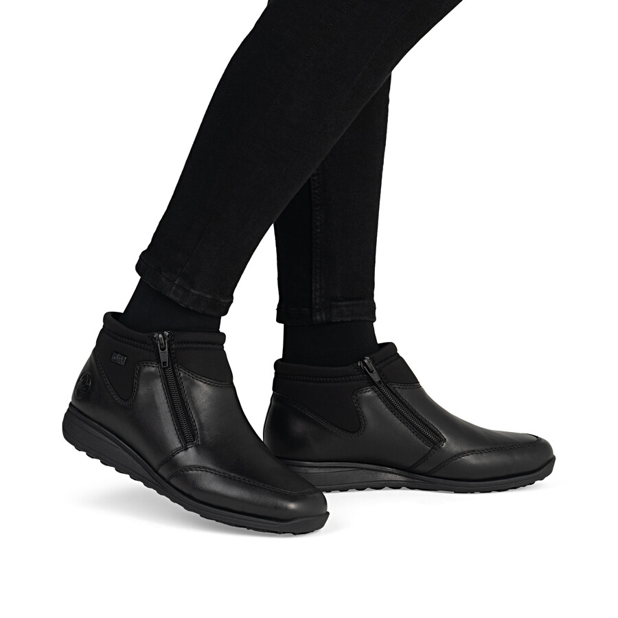 stivali neri con cerniera per donna rieker 47270-00