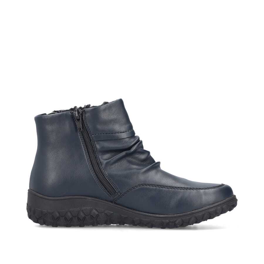 stivali con cerniera blu da donna rieker 59585-14
