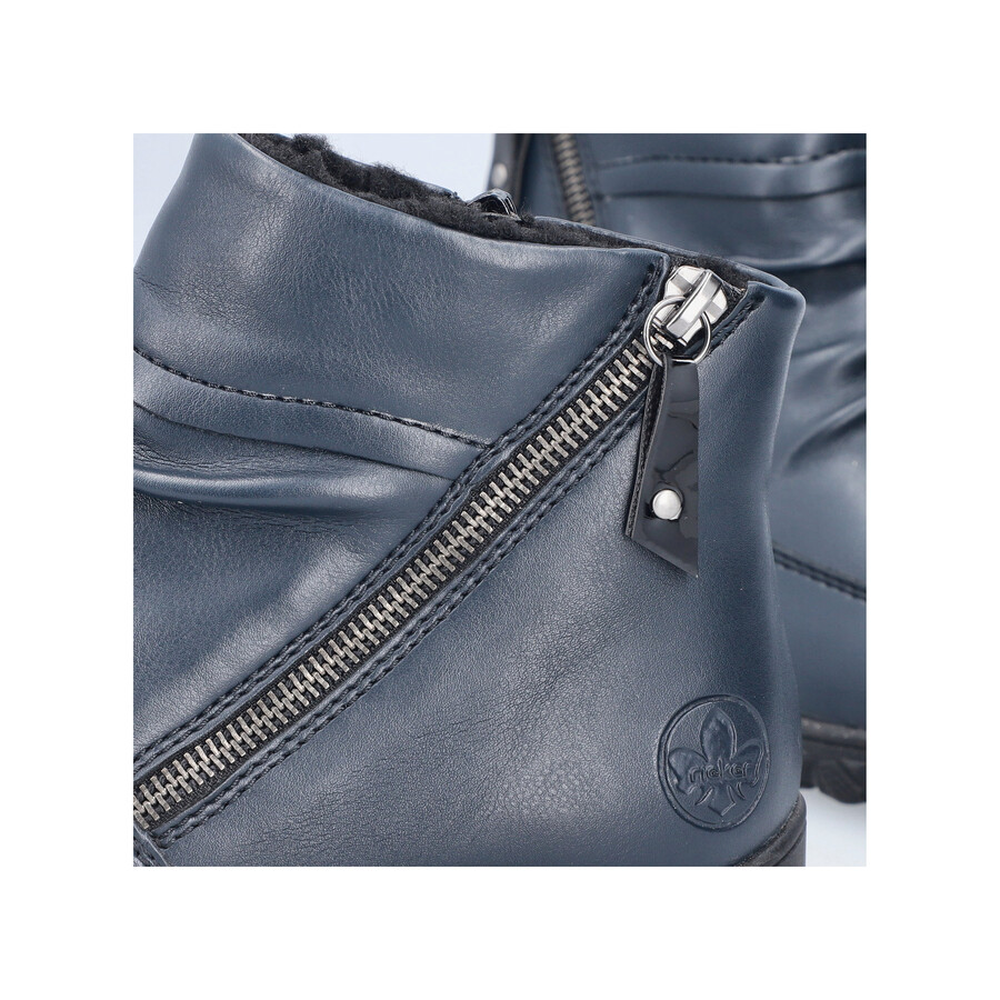 stivali con cerniera blu da donna rieker 59585-14