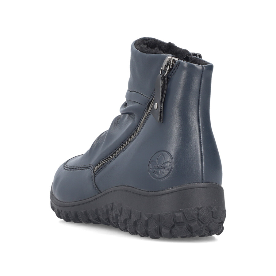 stivali con cerniera blu da donna rieker 59585-14