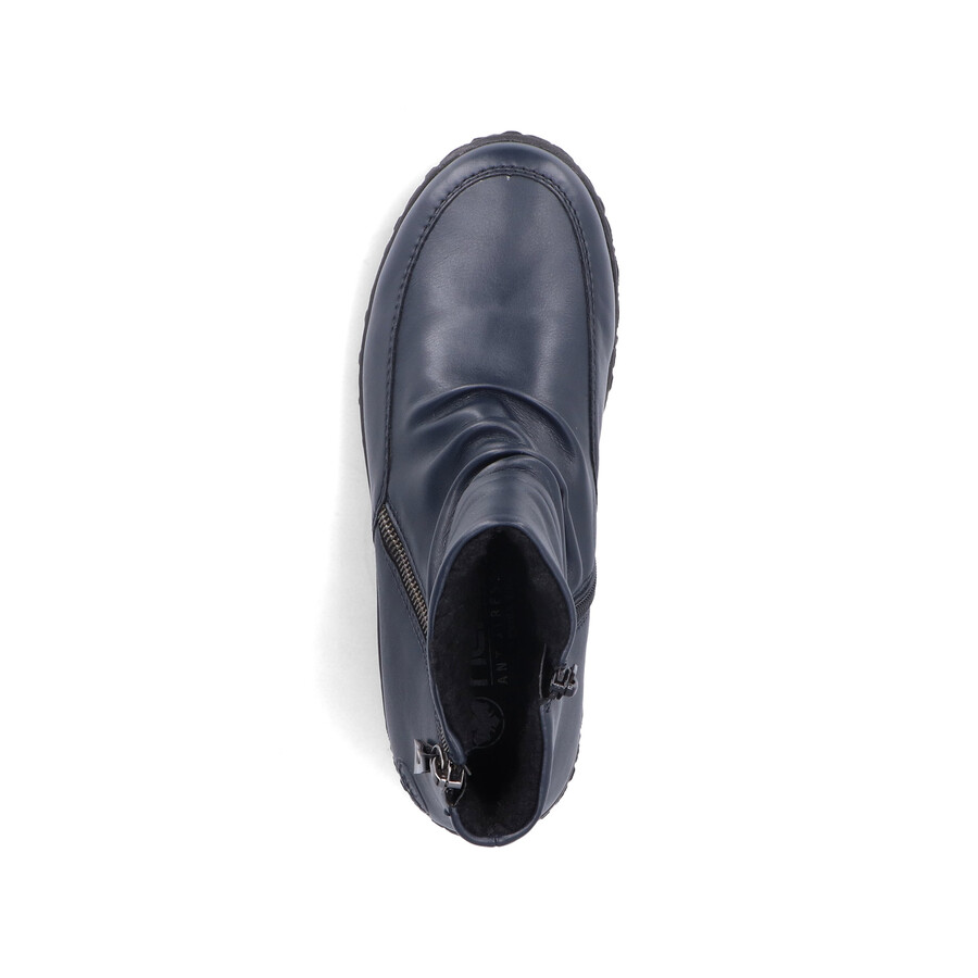 stivali con cerniera blu da donna rieker 59585-14