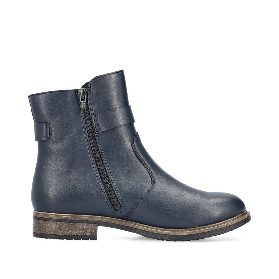 stivali con cerniera blu da donna rieker 72258-14
