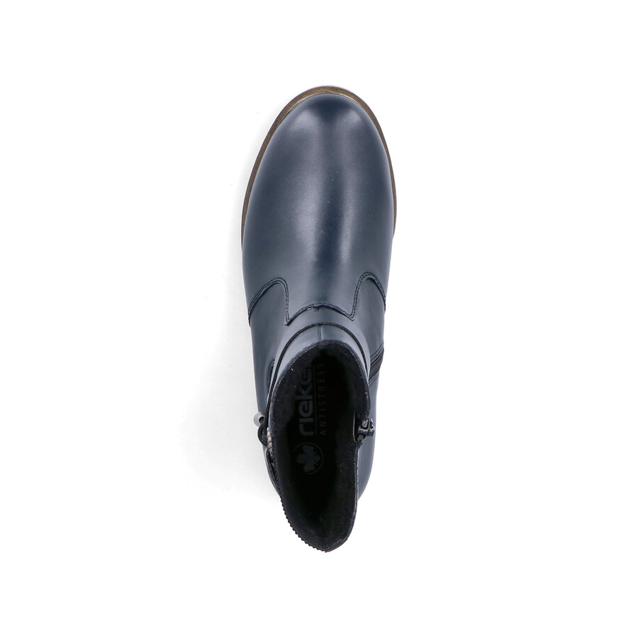 stivali con cerniera blu da donna rieker 72258-14