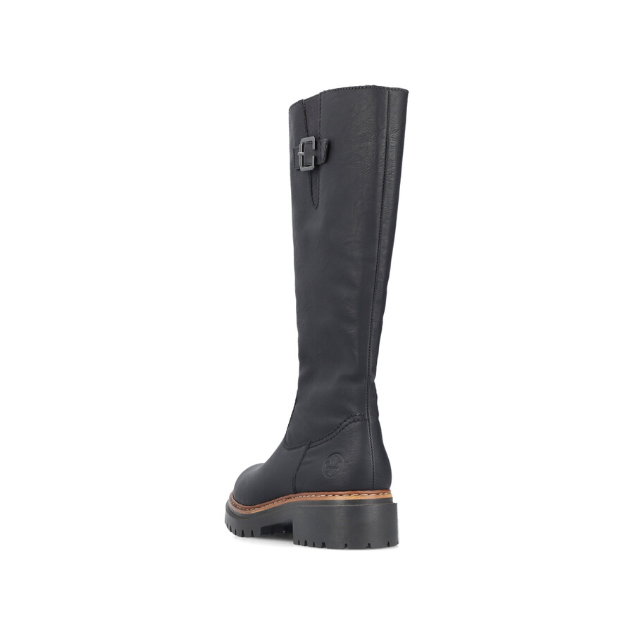 stivali neri con cerniera per donna rieker 72694-00